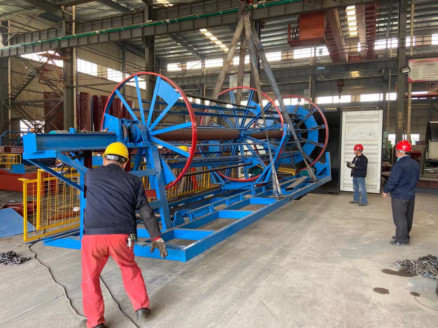 Automatic Reinforced Concrete Pipe Cage Welding Machine Export to India Shree Concrete Privated Limited Concrete Pipe Mould Concrete Pipe Making Machine