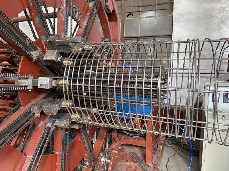 Automatic Reinforced Concrete Pipe Cage Welding Machine Testing Before Ship to India Customers